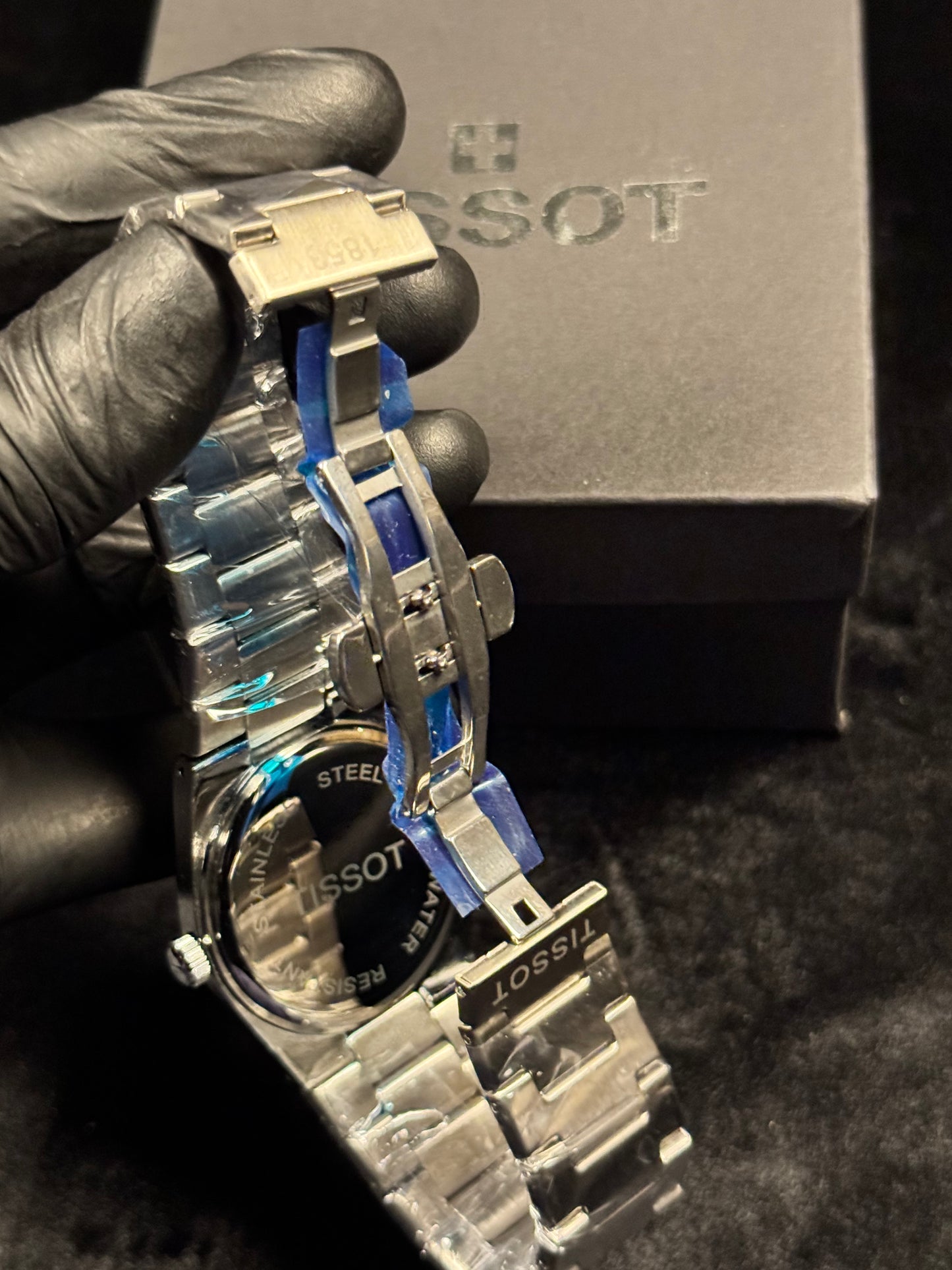 Tissot Prx | Quartz | Silver Chain | Black Texture Dial