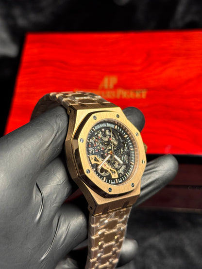 AP Skeleton | Rose Gold | Black Dial